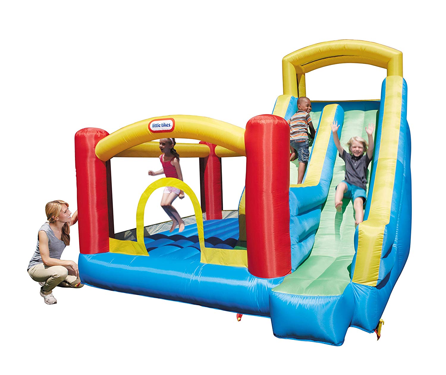 image1 This Little Tikes Giant Bouncer has it all!! Kids will keep active as the climb, slide and bounce with this fun inflatable bouncer in the backyard!