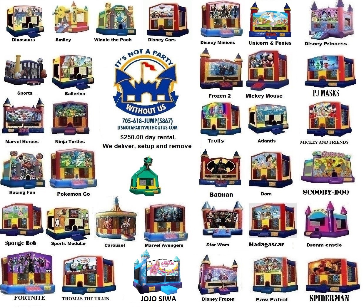New Bouncer LIst Inflatable Castle Rentals