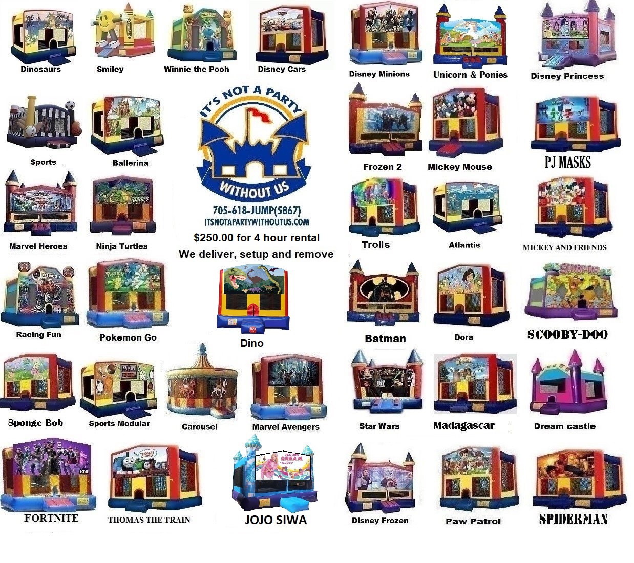 New Bouncer LIst Inflatable Castle Rentals